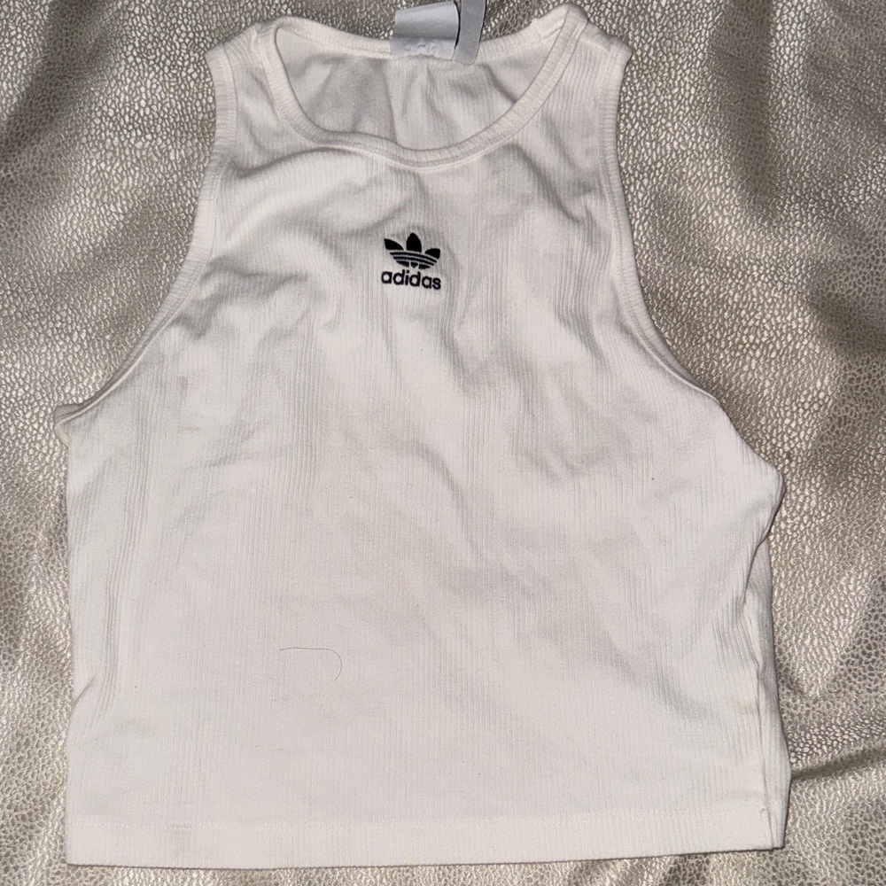 Adidas White Sleeveless Top